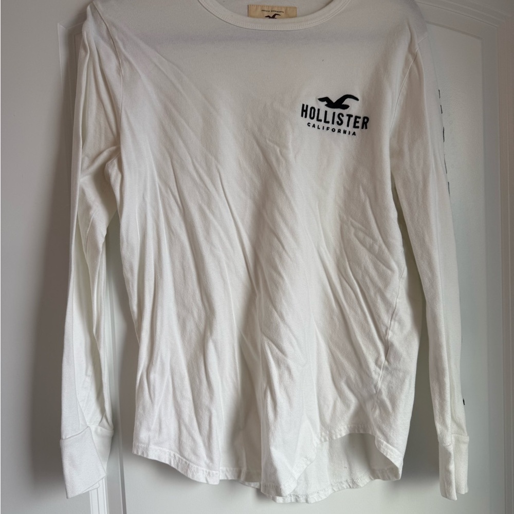 Hollister White Long Sleeve Tee